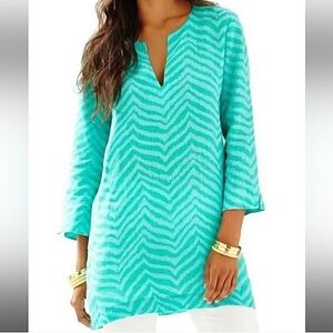 Lilly Pulitzer Marco Island Linen Tunic